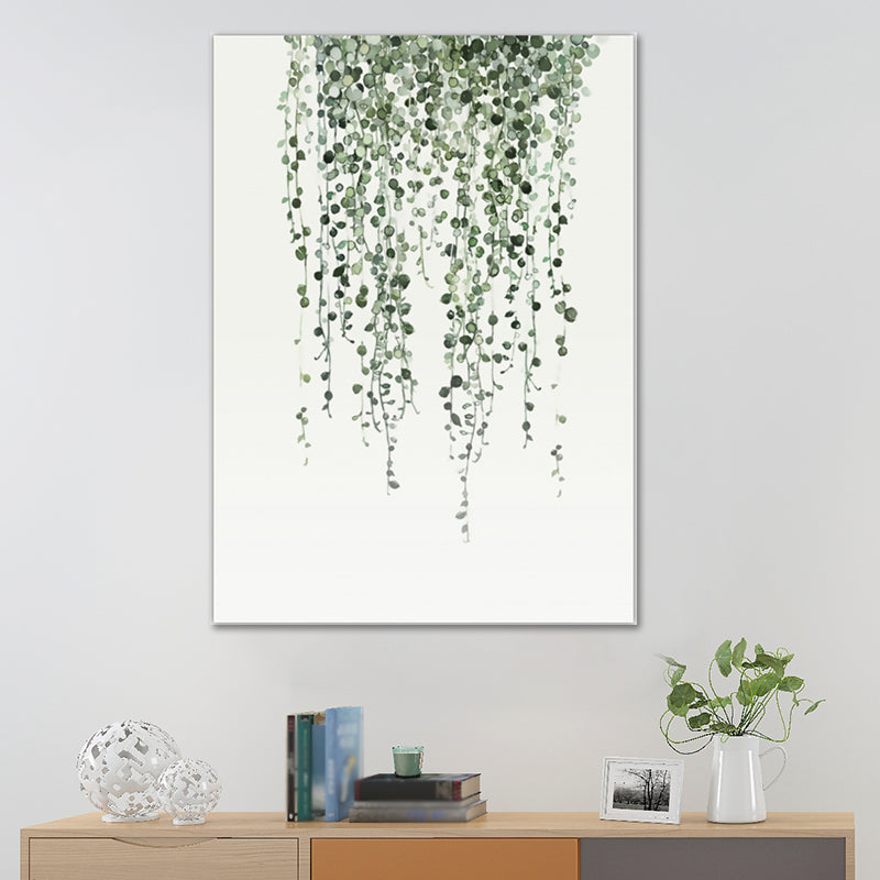 Contemporary Plant Painting Art Print Canvas Textured Green Wall Decoration for Home Clearhalo 'Art Gallery' 'Canvas Art' 'Contemporary Art Gallery' 'Modern' Arts' 1640677