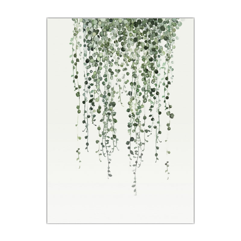 Contemporary Plant Painting Art Print Canvas Textured Green Wall Decoration for Home Clearhalo 'Art Gallery' 'Canvas Art' 'Contemporary Art Gallery' 'Modern' Arts' 1640679