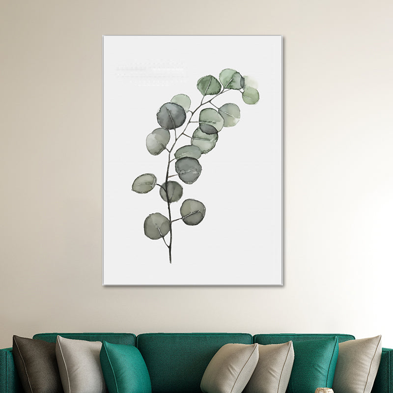 Contemporary Plant Painting Art Print Canvas Textured Green Wall Decoration for Home Clearhalo 'Art Gallery' 'Canvas Art' 'Contemporary Art Gallery' 'Modern' Arts' 1640691