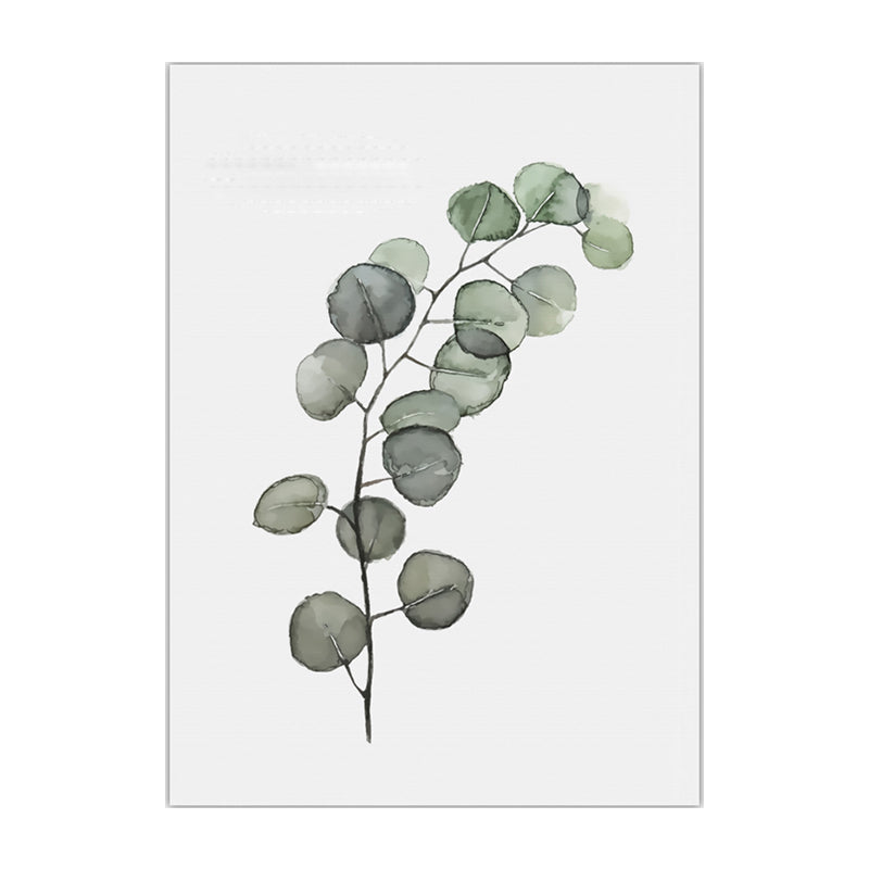 Contemporary Plant Painting Art Print Canvas Textured Green Wall Decoration for Home Clearhalo 'Art Gallery' 'Canvas Art' 'Contemporary Art Gallery' 'Modern' Arts' 1640693