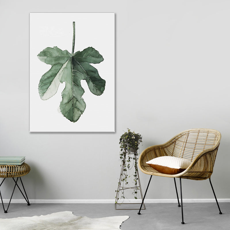 Tropical Leaf Pattern Wall Art Green Living Room Canvas Print, Textured Surface Clearhalo 'Art Gallery' 'Canvas Art' 'Contemporary Art Gallery' 'Modern' Arts' 1640732