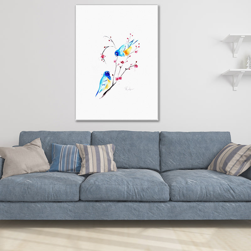 Simple Canvas Wall Art Multicolored Animal Painting Wall Decor for House Interior Clearhalo 'Art Gallery' 'Canvas Art' 'Contemporary Art Gallery' 'Modern' Arts' 1640844