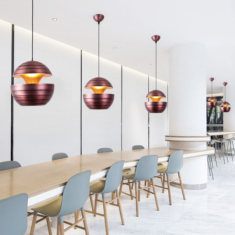 Nordic Globe Ceiling Lamp Metal Purple 1 Light Hanging Pendant Light for Dining Room Purple Clearhalo 'Ceiling Lights' 'Modern Pendants' 'Modern' 'Pendant Lights' 'Pendants' Lighting' 164096