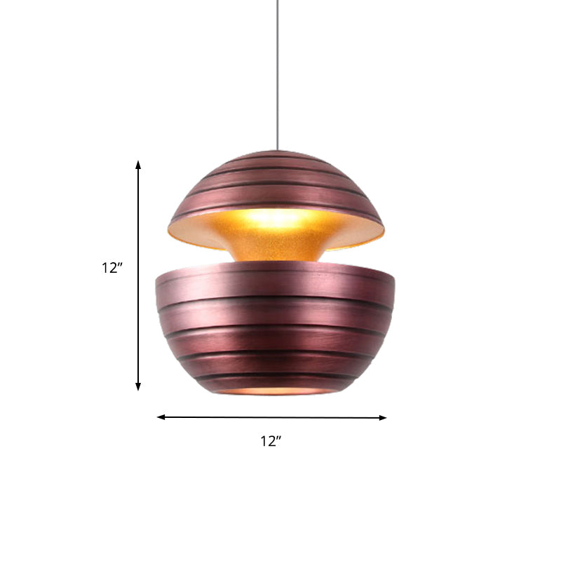 Nordic Globe Ceiling Lamp Metal Purple 1 Light Hanging Pendant Light for Dining Room Clearhalo 'Ceiling Lights' 'Modern Pendants' 'Modern' 'Pendant Lights' 'Pendants' Lighting' 164099