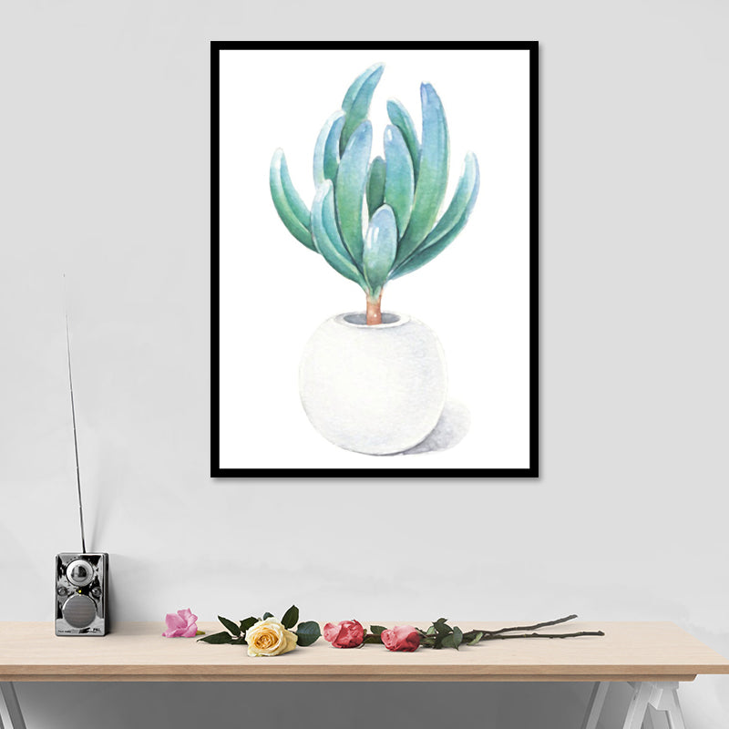 Nordic Bonsai Art Print Leinwand strukturierte Pastellfarbe Wanddekor für Wohnzimmer