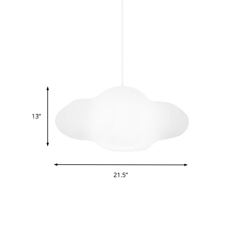 White Cloud Hanging Light Modern PE 1 Light White Pendant Light in Warm/White for Bedroom Clearhalo 'Ceiling Lights' 'Modern Pendants' 'Modern' 'Pendant Lights' 'Pendants' Lighting' 164115