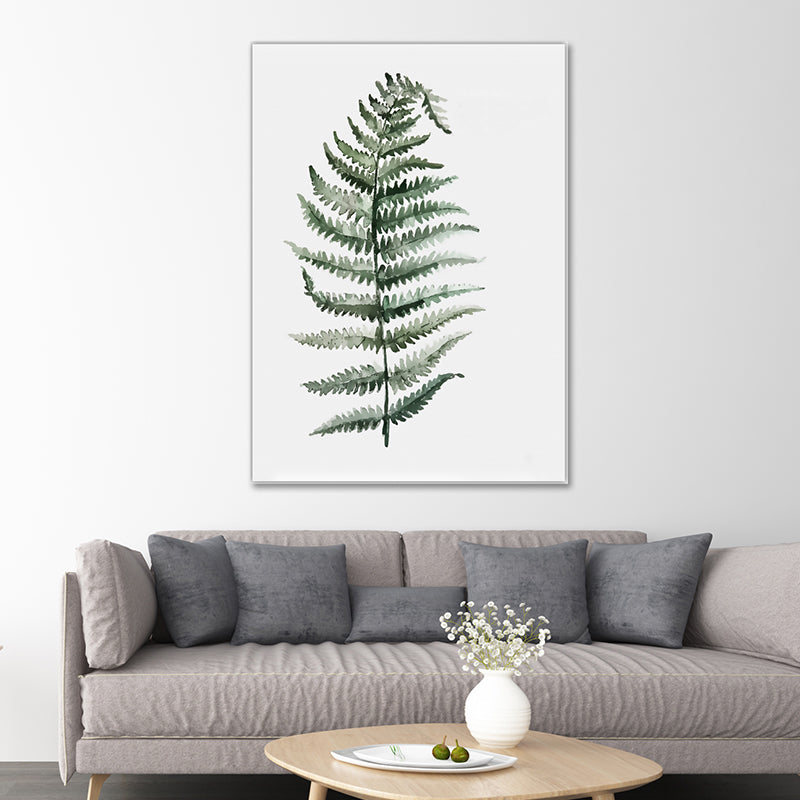 Botanic Leaf Print Wall Art Minimalism Textured Canvas in Pastel Color for Living Room Clearhalo 'Art Gallery' 'Canvas Art' 'Contemporary Art Gallery' 'Modern' Arts' 1641370
