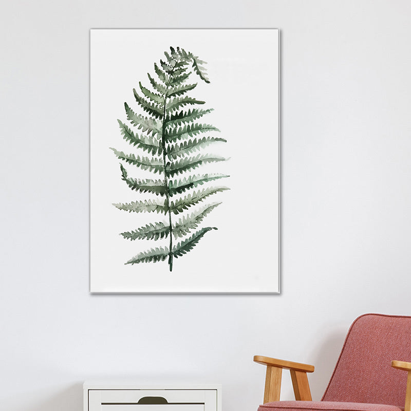 Botanic Leaf Print Wall Art Minimalism Textured Canvas in Pastel Color for Living Room Clearhalo 'Art Gallery' 'Canvas Art' 'Contemporary Art Gallery' 'Modern' Arts' 1641371