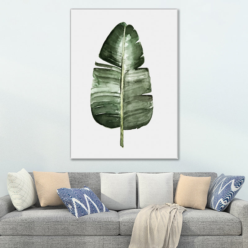 Botanic Leaf Print Wall Art Minimalism Textured Canvas in Pastel Color for Living Room Clearhalo 'Art Gallery' 'Canvas Art' 'Contemporary Art Gallery' 'Modern' Arts' 1641384