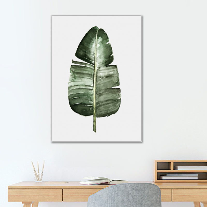 Botanic Leaf Print Wall Art Minimalism Textured Canvas in Pastel Color for Living Room Clearhalo 'Art Gallery' 'Canvas Art' 'Contemporary Art Gallery' 'Modern' Arts' 1641385