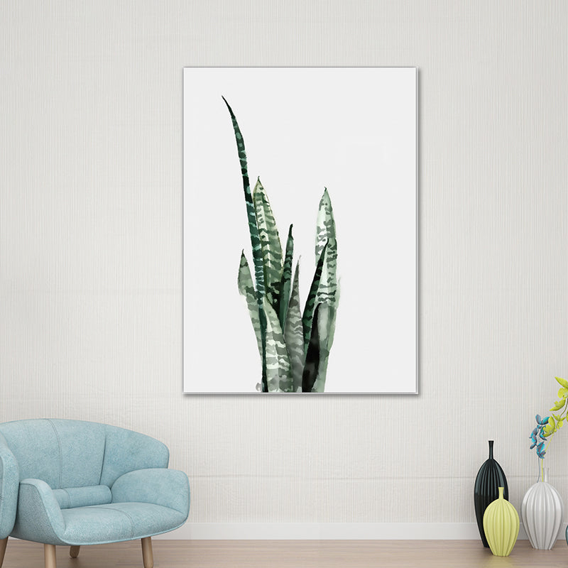 Botanic Leaf Print Wall Art Minimalism Textured Canvas in Pastel Color for Living Room Clearhalo 'Art Gallery' 'Canvas Art' 'Contemporary Art Gallery' 'Modern' Arts' 1641391