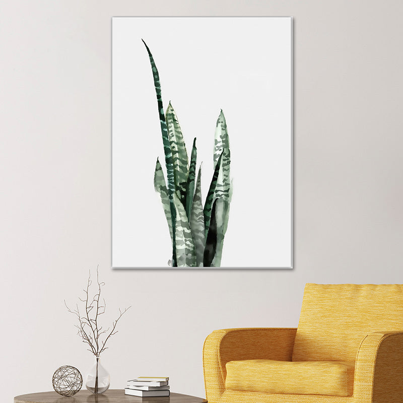 Botanic Leaf Print Wall Art Minimalism Textured Canvas in Pastel Color for Living Room Clearhalo 'Art Gallery' 'Canvas Art' 'Contemporary Art Gallery' 'Modern' Arts' 1641392