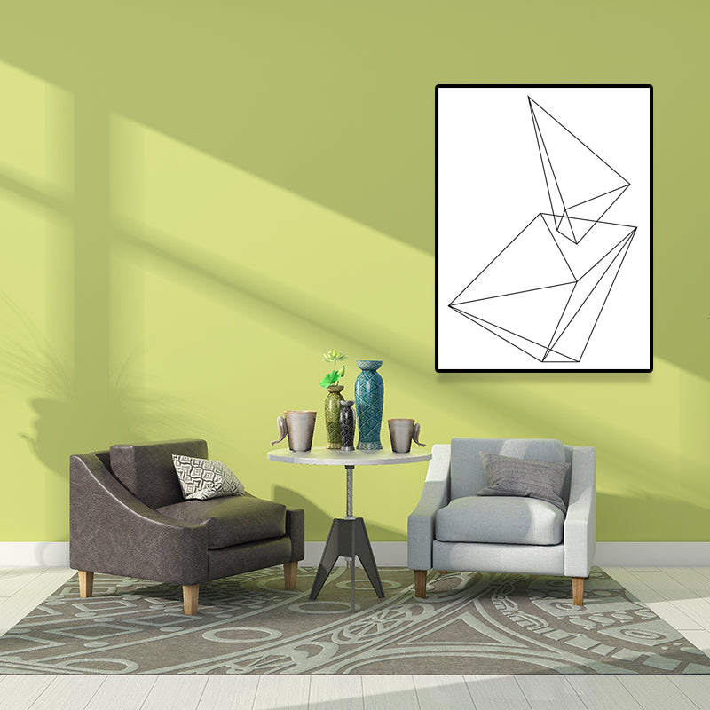 White Various Geometry Pattern Art Textured Painting for Bedroom, Multiple Sizes Available White Design 3 Clearhalo 'Arts' 'Canvas Art' 1641537