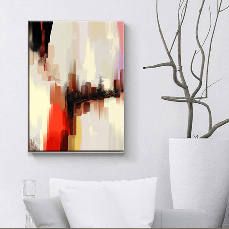 Brown Architecture Canvas Wall Art Abstract Modern Textured Painting for Bedroom Clearhalo 'Art Gallery' 'Canvas Art' 'Contemporary Art Gallery' 'Modern' Arts' 1641566