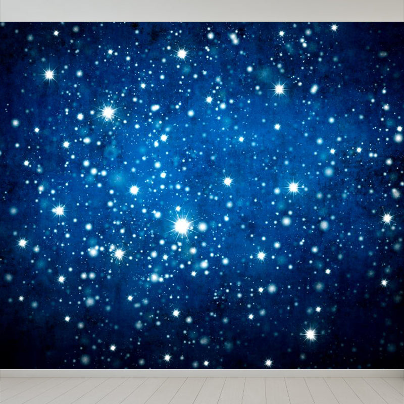 Starry Sky Mural Decal Modern Decorative Living Room Wall Covering, Custom Printed Blue Design 2 Clearhalo 'Wall Decor' 'Wall Mural' 1646515