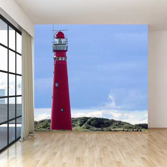 Big Grand Lighthouse Mural Wallpaper Decorative Coastal Girls Bedroom Wall Decor Clearhalo 'Wall Decor' 'Wall Mural' 1646622