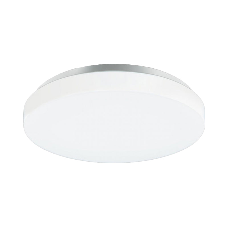 Simple Round Ceiling Mounted Fixture with Acrylic Shade Metal White LED 7.5"/9"/12" Dia Flush Ceiling Light for Bedroom Clearhalo 'Ceiling Lights' 'Close To Ceiling Lights' 'Close to ceiling' 'Flush mount' Lighting' 164723