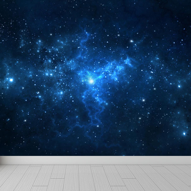 Whole Space Scene Mural Wallpaper for Wall Decor Contemporary Guest Room Wall Art Blue Design 3 Clearhalo 'Wall Decor' 'Wall Mural' 1647464