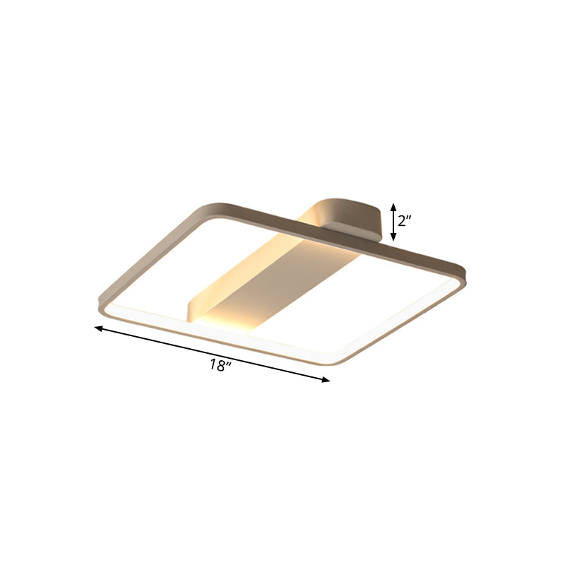 18"/21.5"/25.5" Wide Rectangular LED Flush Light Modern Acrylic LED Bedroom Ceiling Mounted Fixture in Warm/White Light Clearhalo 'Ceiling Lights' 'Close To Ceiling Lights' 'Close to ceiling' 'Flush mount' Lighting' 164836