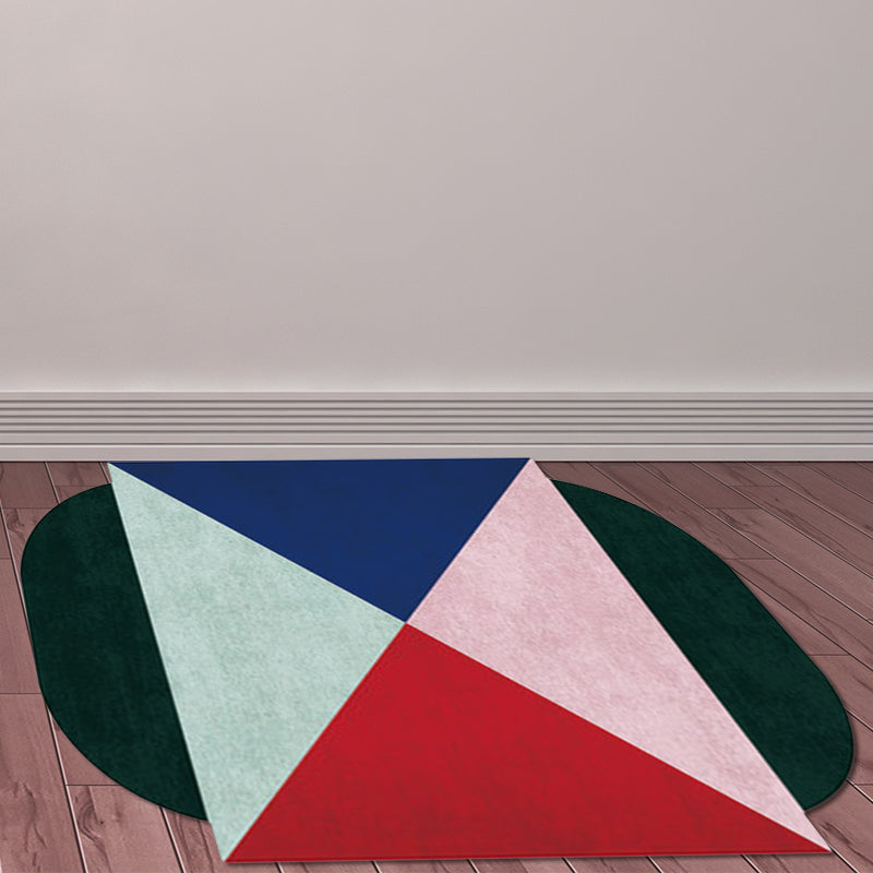 Modern Living Room Irregular Rug Multicolor Color Block Triangle Pattern Rug Polyester Stain-Resistant Area Rug Clearhalo 'Area Rug' 'Rug' 1648389