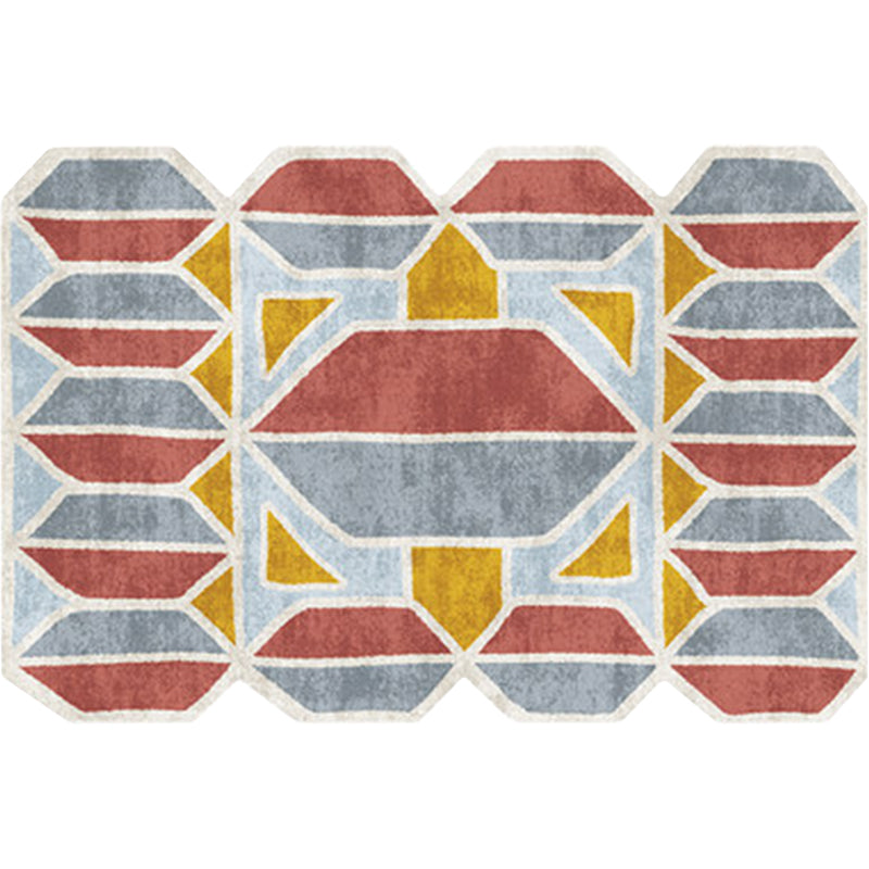 Irregular Bedroom Rug in Grey Modern Geometry Hexagon Pattern Area Rug Polyester Pet Friendly Carpet Clearhalo 'Area Rug' 'Modern' 'Rugs' Rug' 1648864