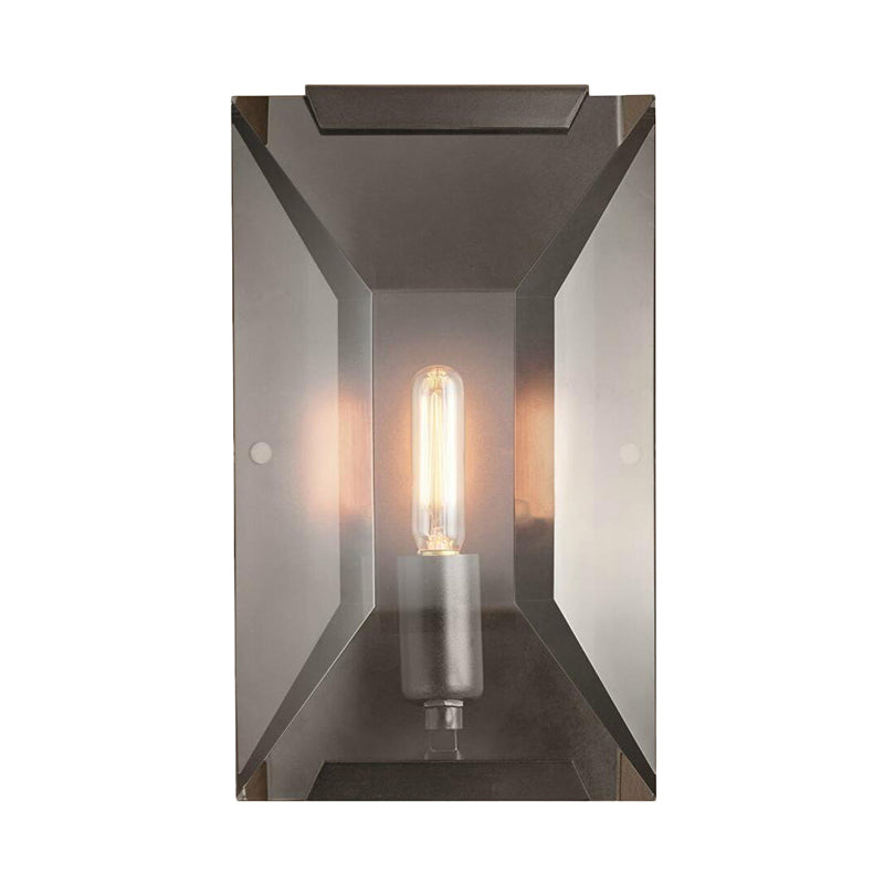 Oblong Sconce Light Fixture Modern Crystal Rectangle 1 Head Corridor Wall Mounted Lamp in Black Clearhalo 'Cast Iron' 'Glass' 'Industrial' 'Modern wall lights' 'Modern' 'Tiffany' 'Traditional wall lights' 'Wall Lamps & Sconces' 'Wall Lights' Lighting' 1649846