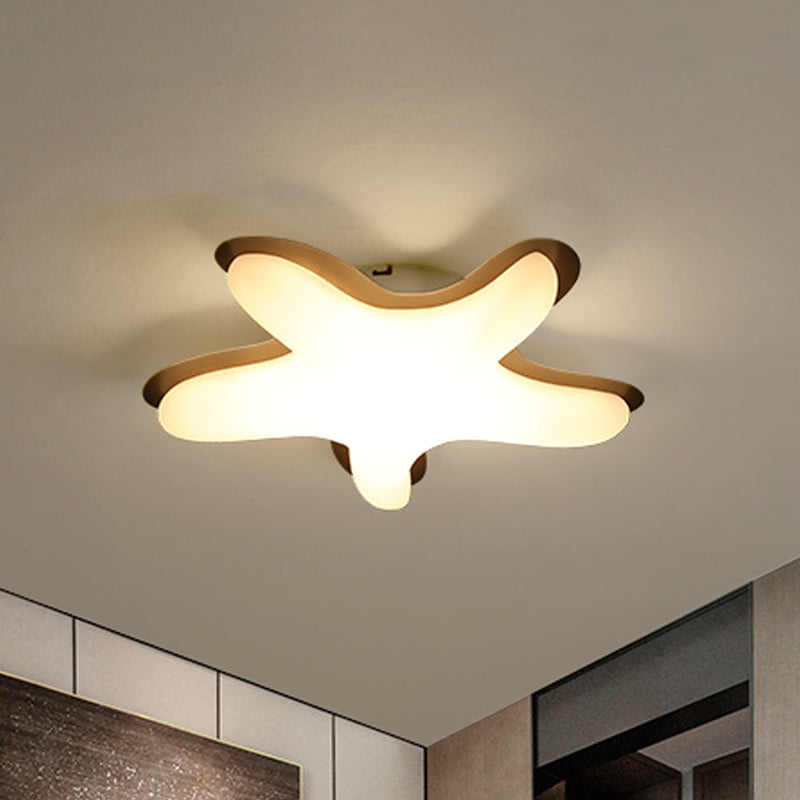 Cartoon Starfish Flush Ceiling Light Acrylic LED Bedroom Flush Mount Fixture in White/Pink/Yellow Clearhalo 'Ceiling Lights' 'Close To Ceiling Lights' 'Close to ceiling' 'Flush mount' Lighting' 1650004