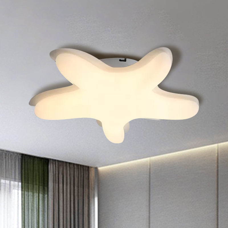 Cartoon Starfish Flush Ceiling Light Acrylic LED Bedroom Flush Mount Fixture in White/Pink/Yellow Clearhalo 'Ceiling Lights' 'Close To Ceiling Lights' 'Close to ceiling' 'Flush mount' Lighting' 1650008