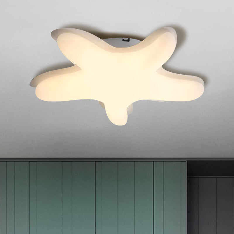 Cartoon Starfish Flush Ceiling Light Acrylic LED Bedroom Flush Mount Fixture in White/Pink/Yellow Clearhalo 'Ceiling Lights' 'Close To Ceiling Lights' 'Close to ceiling' 'Flush mount' Lighting' 1650009