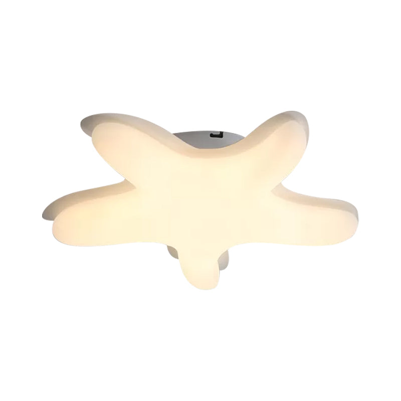 Cartoon Starfish Flush Ceiling Light Acrylic LED Bedroom Flush Mount Fixture in White/Pink/Yellow Clearhalo 'Ceiling Lights' 'Close To Ceiling Lights' 'Close to ceiling' 'Flush mount' Lighting' 1650010