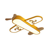 Acrylic Cartoon Plane Figure Flush Light Modernist LED Yellow Ceiling Mounted Light for Children Room Clearhalo 'Ceiling Lights' 'Close To Ceiling Lights' 'Close to ceiling' 'Flush mount' Lighting' 1650228