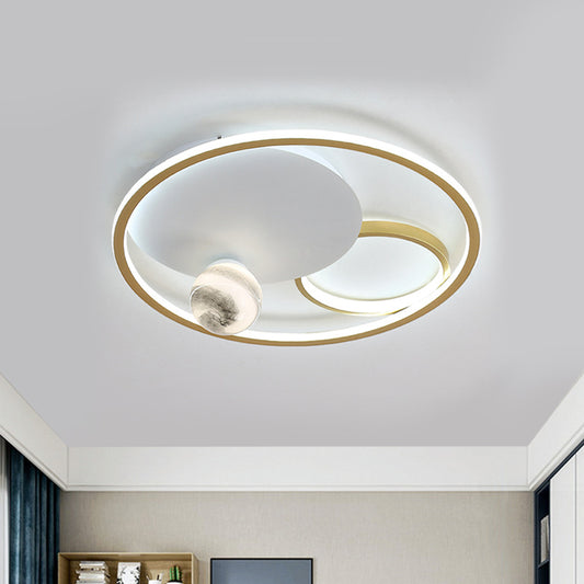 Acrylic Multiple Circle Flush Light Modernist Gold LED Ceiling Mount Light Fixture Gold Clearhalo 'Ceiling Lights' 'Close To Ceiling Lights' 'Close to ceiling' 'Flush mount' Lighting' 1650478