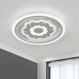 Acrylic Floral Ceiling Mount Modern LED White Flush Light Fixture in Warm/White Light for Bedroom White Clearhalo 'Ceiling Lights' 'Close To Ceiling Lights' 'Close to ceiling' 'Flush mount' Lighting' 1651345