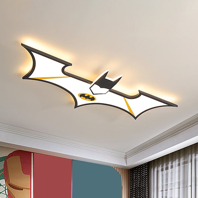 Acrylic Batman Flush Ceiling Light Cartoon LED Flush Mount Fixture