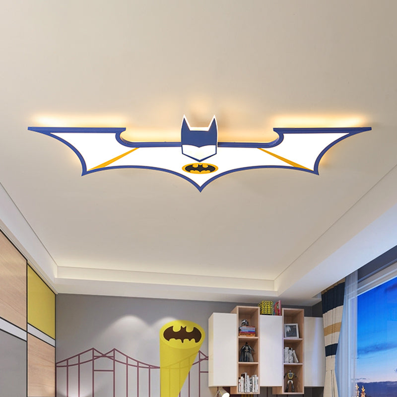 Acrylic Batman Flush Ceiling Light Cartoon LED Flush Mount Fixture