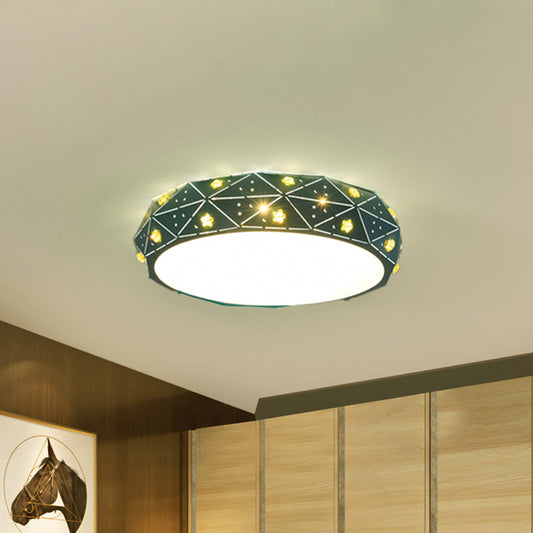 Acrylic Geometric Flush Mount Light Kids LED Lighting Fixture with Star Pattern in Pink/Blue/Gold Clearhalo 'Ceiling Lights' 'Close To Ceiling Lights' 'Close to ceiling' 'Flush mount' Lighting' 1651827