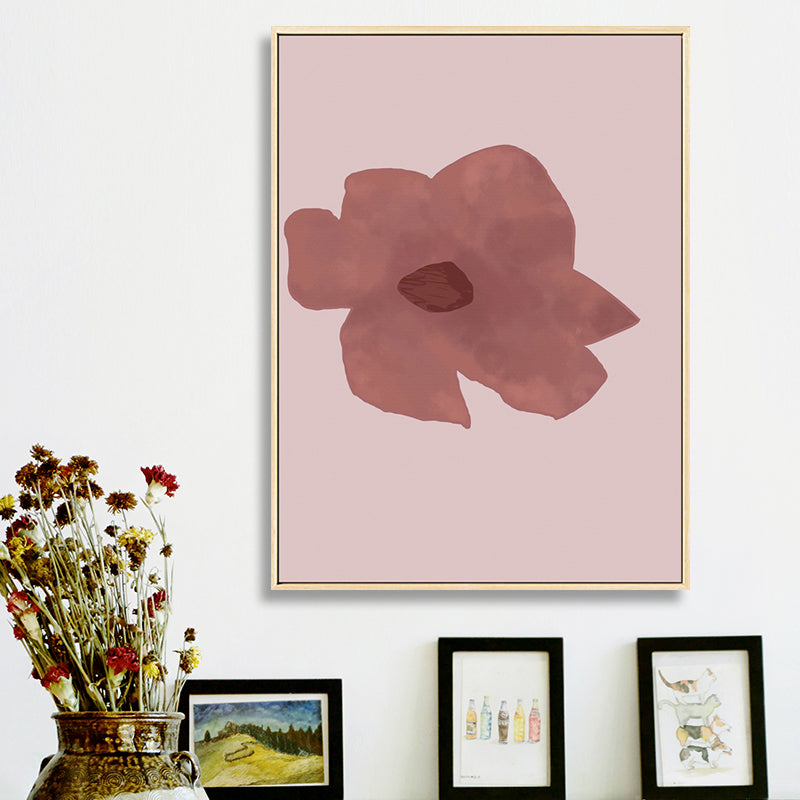 Nordic Blossom Wall Art Canvas Textured Red Painting for Living Room (Multiple Size Options)