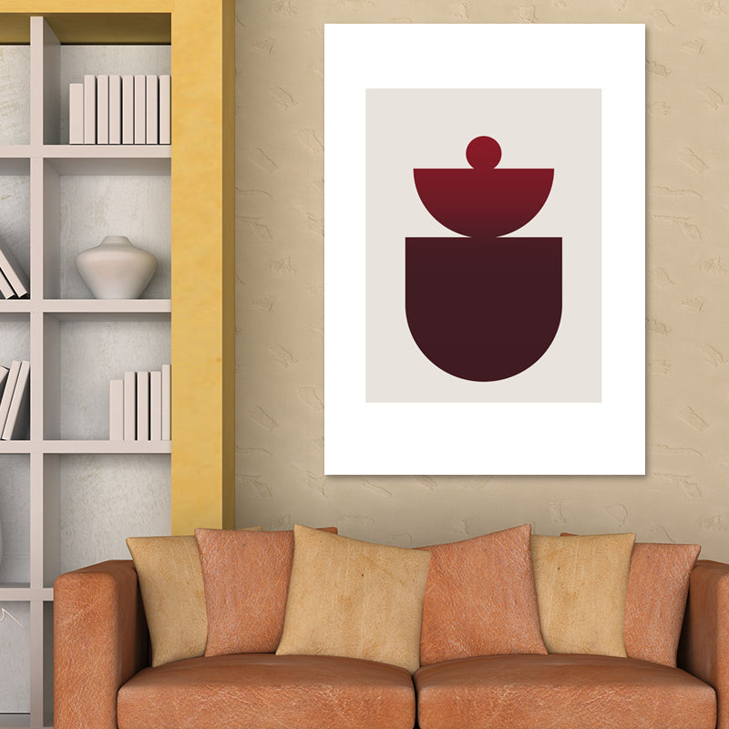 Canvas Textured Art Print Scandinave Illustrations Geometric Wall Decor for Dining Room