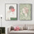 Dunkle Farbe Nordische Wandkunst Illustrationen Menschen mit Blüte Leinwand Druck für Wohnzimmer