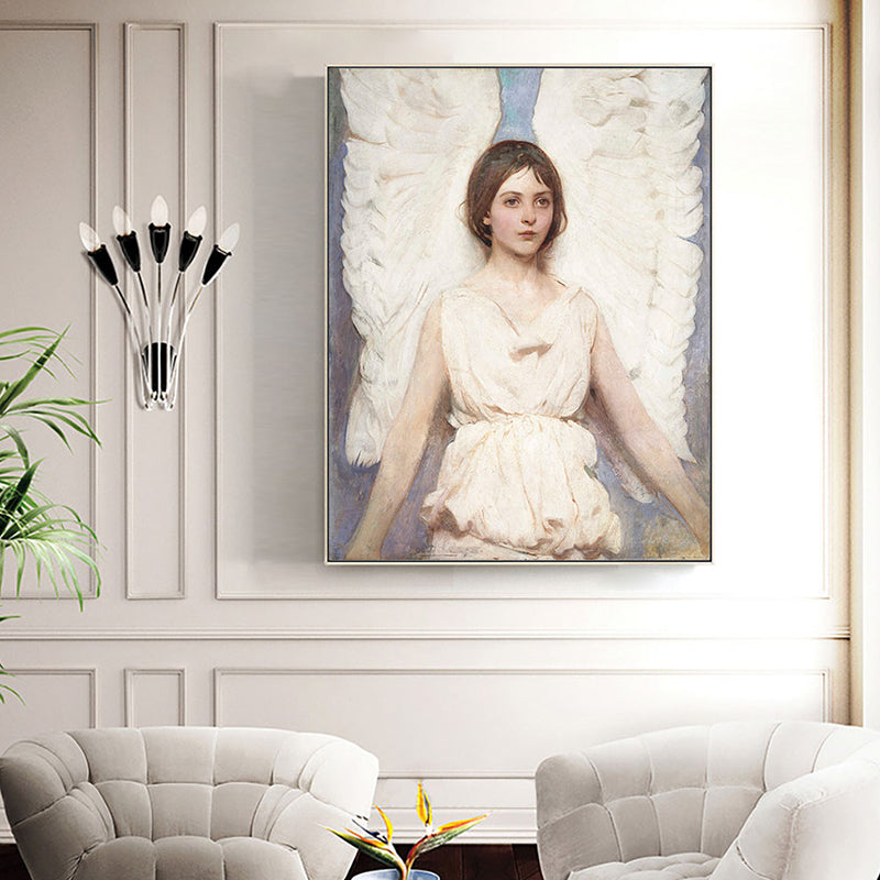 Culture mondiale Maiden Maiden Toile Playroom Wall Art Print en blanc, plusieurs tailles