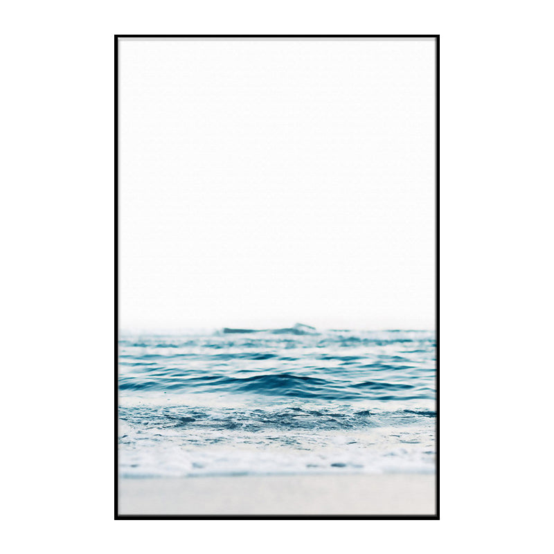 Ocean Waves Print Wall Art Modern Enchanting Seascape Canvas in Light Color for Room Clearhalo 'Art Gallery' 'Canvas Art' 'Contemporary Art Gallery' 'Modern' Arts' 1653040