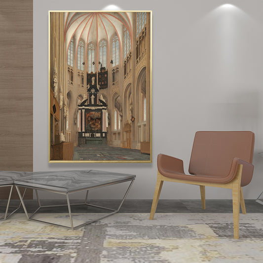 Kathedrale Inside View Art Print Global inspiriertes strukturiertes Wohnzimmer Wanddekoration