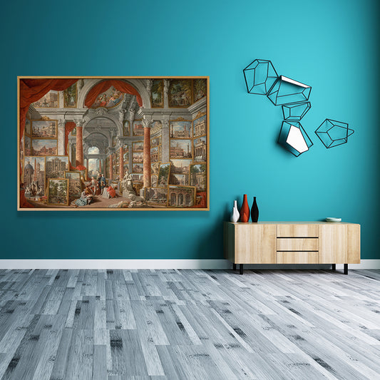 Giovanni Moderne Rom Leinwand Wandkunst Vintage strukturierte Gemälde in Gelb und Rot