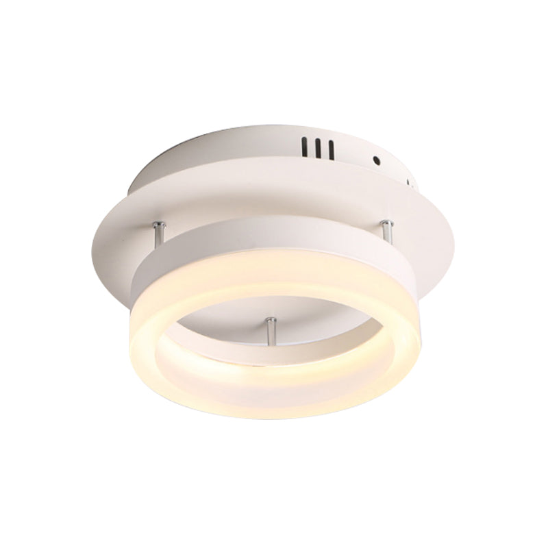 Acrylic Round/Square Ceiling Semi Flush Mount Light Modern LED Lighting Fixture in Warm/White Light for Corridor Clearhalo 'Ceiling Lights' 'Close To Ceiling Lights' 'Close to ceiling' 'Semi-flushmount' Lighting' 165321