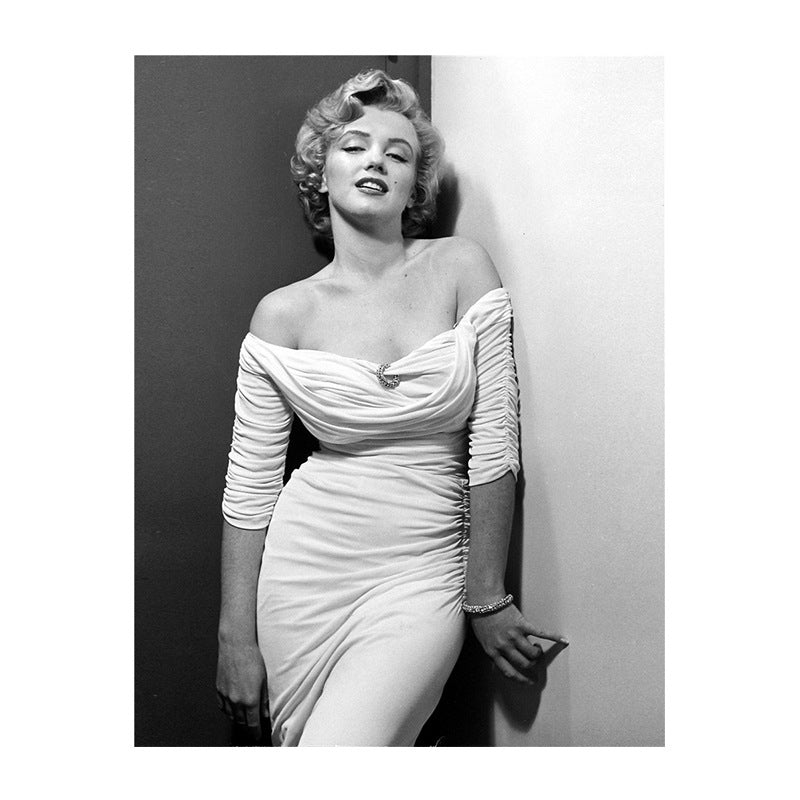 Marilyn Monroe Wall Art Light-Color Canvas Print Wall Decor for Boys Bedroom, Textured - Clearhalo - 'Arts' - 'Canvas Art' - 1653602