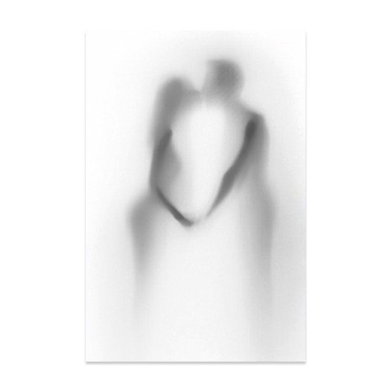 Blur Shadow of Lovers Canvas Art Contemporary Textured Family Room Wall Decor in Grey Clearhalo 'Art Gallery' 'Canvas Art' 'Contemporary Art Gallery' 'Modern' Arts' 1653665