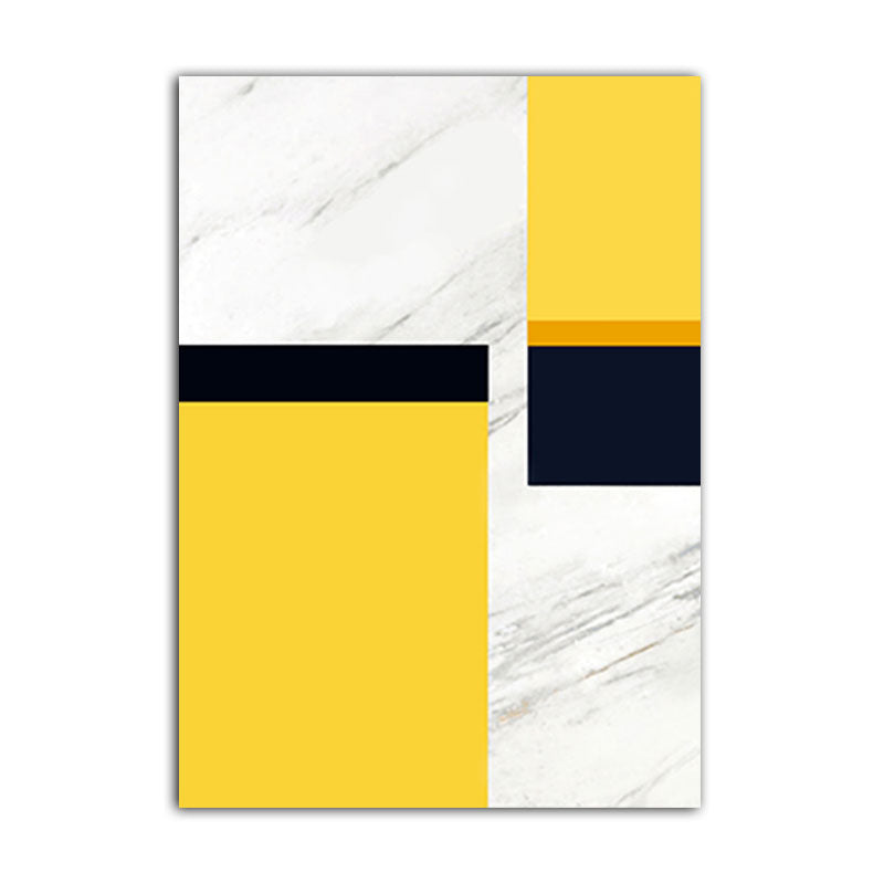 Canvas Yellow Wall Decor Modern Style Geometric Painting, Multiple Sizes Options Clearhalo 'Art Gallery' 'Canvas Art' 'Contemporary Art Gallery' 'Modern' Arts' 1653745