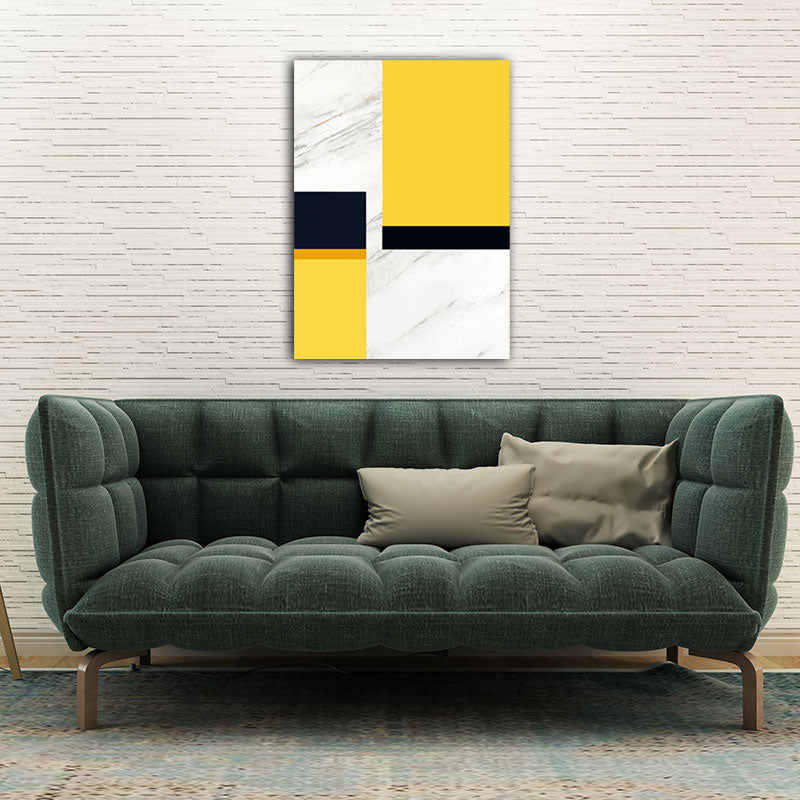 Canvas Yellow Wall Decor Modern Style Geometric Painting, Multiple Sizes Options Clearhalo 'Art Gallery' 'Canvas Art' 'Contemporary Art Gallery' 'Modern' Arts' 1653754