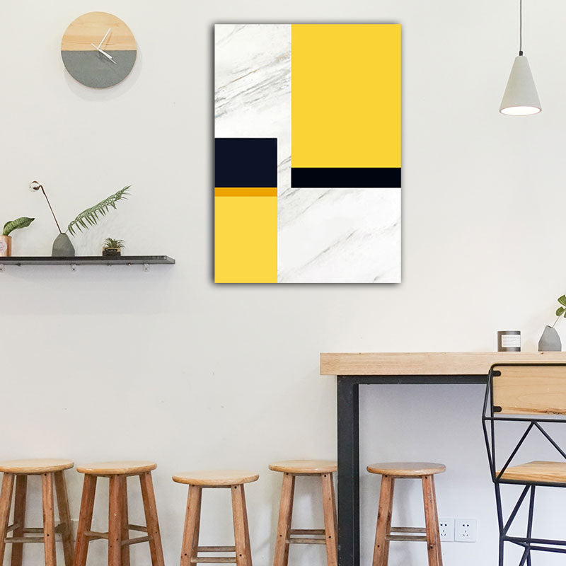 Canvas Yellow Wall Decor Modern Style Geometric Painting, Multiple Sizes Options Clearhalo 'Art Gallery' 'Canvas Art' 'Contemporary Art Gallery' 'Modern' Arts' 1653755