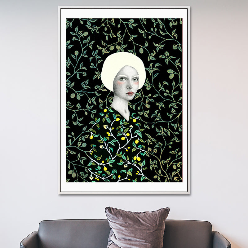 Contemporary Figure Canvas Wall Art Light-Color Textured Wall Decor for Sitting Room Green Clearhalo 'Art Gallery' 'Canvas Art' 'Contemporary Art Gallery' 'Modern' Arts' 1653939